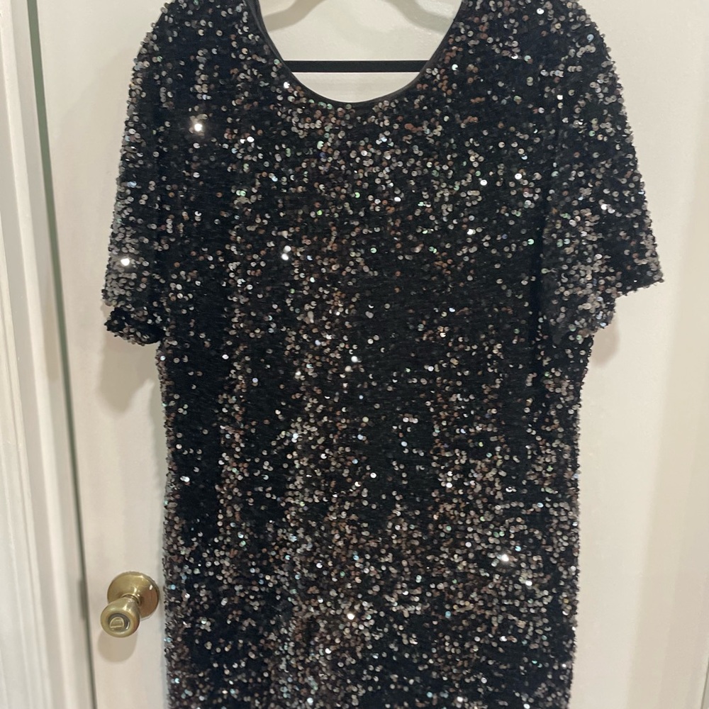 Sequin Black Dress